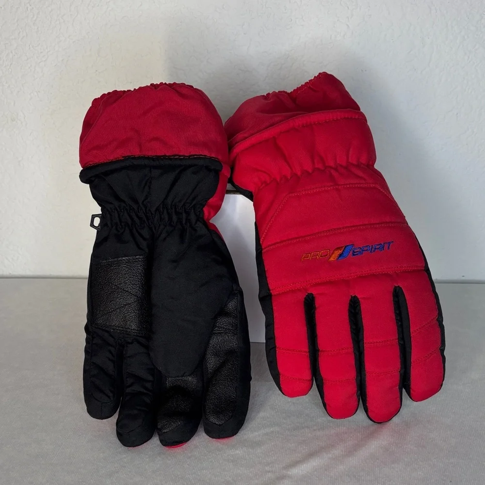 Prospirit Red and Black Insulated Winter Gloves